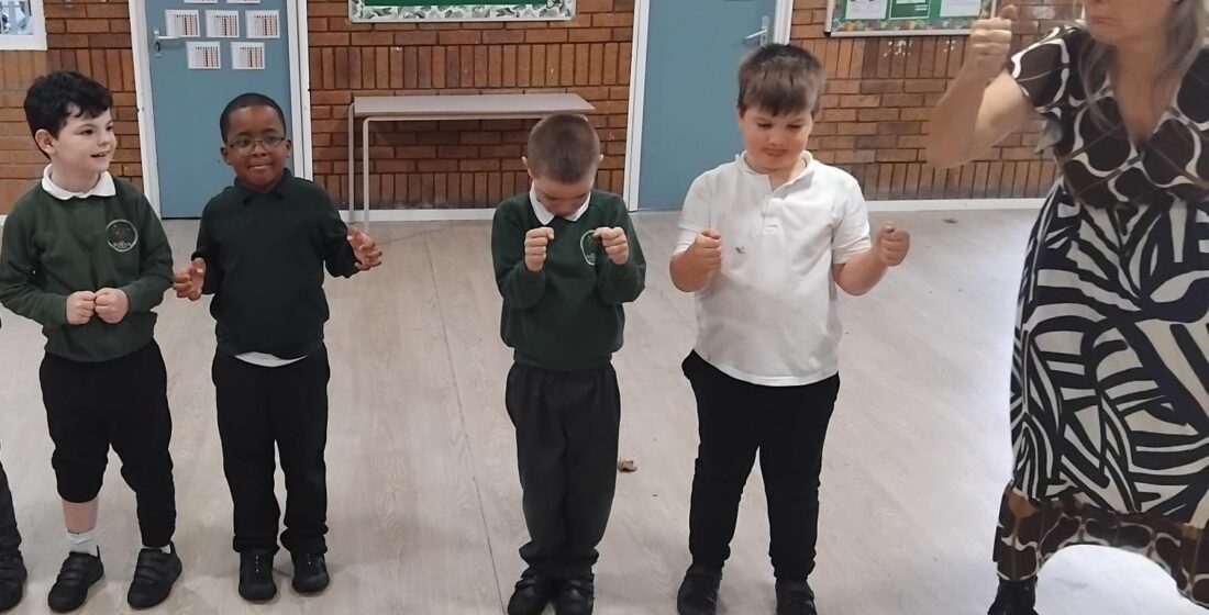 Oak Class learners acting out The Gunpowder Plot during their history lesson at The Rowan School.